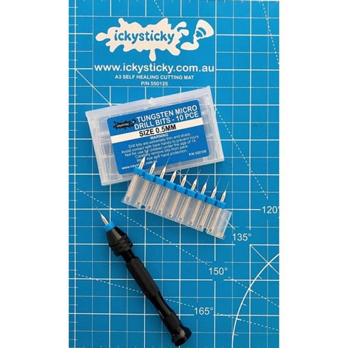 Icky Sticky 550109 Tungsten Micro Drill Bits 0.5mm (10 piece)
