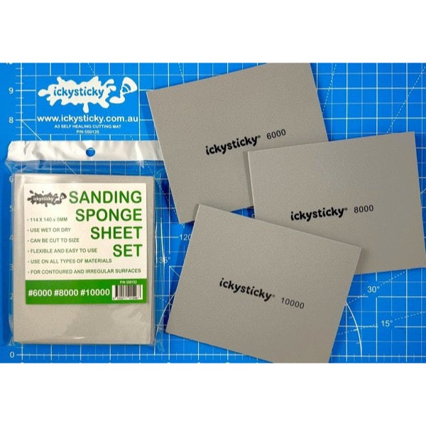 Icky Sticky Sanding Sponge 6000, 8000, 10000 3pk