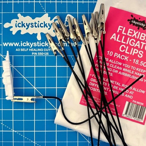 Icky Sticky 560298 Flexible Metal Alligator Clips (10pk)