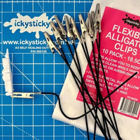 Icky Sticky 560298 Flexible Metal Alligator Clips (10pk)