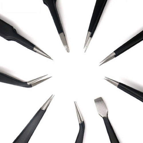 Icky Sticky 560302 9 Piece Precision Tweezer Set with Bag