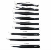 Icky Sticky 560302 9 Piece Precision Tweezer Set with Bag
