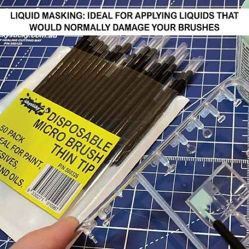 Icky Sticky 560326 Disposable Brush Thin Tip 50pk