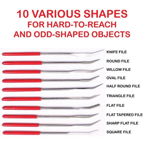 Icky Sticky Curved Diamond File Set 10 Piece