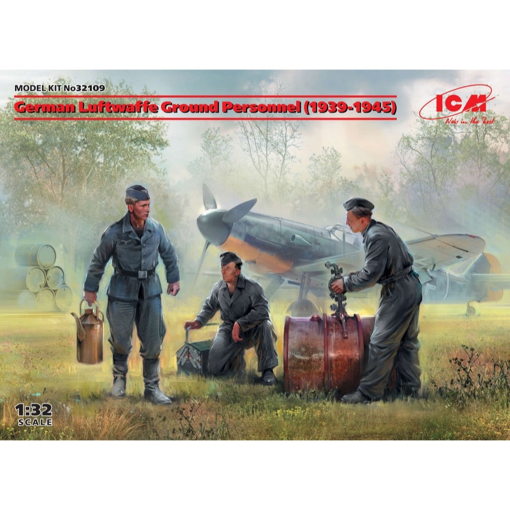 ICM 32109 1/32 German Luftwaffe Ground Personnel 1939-1945 Plastic Model Kit