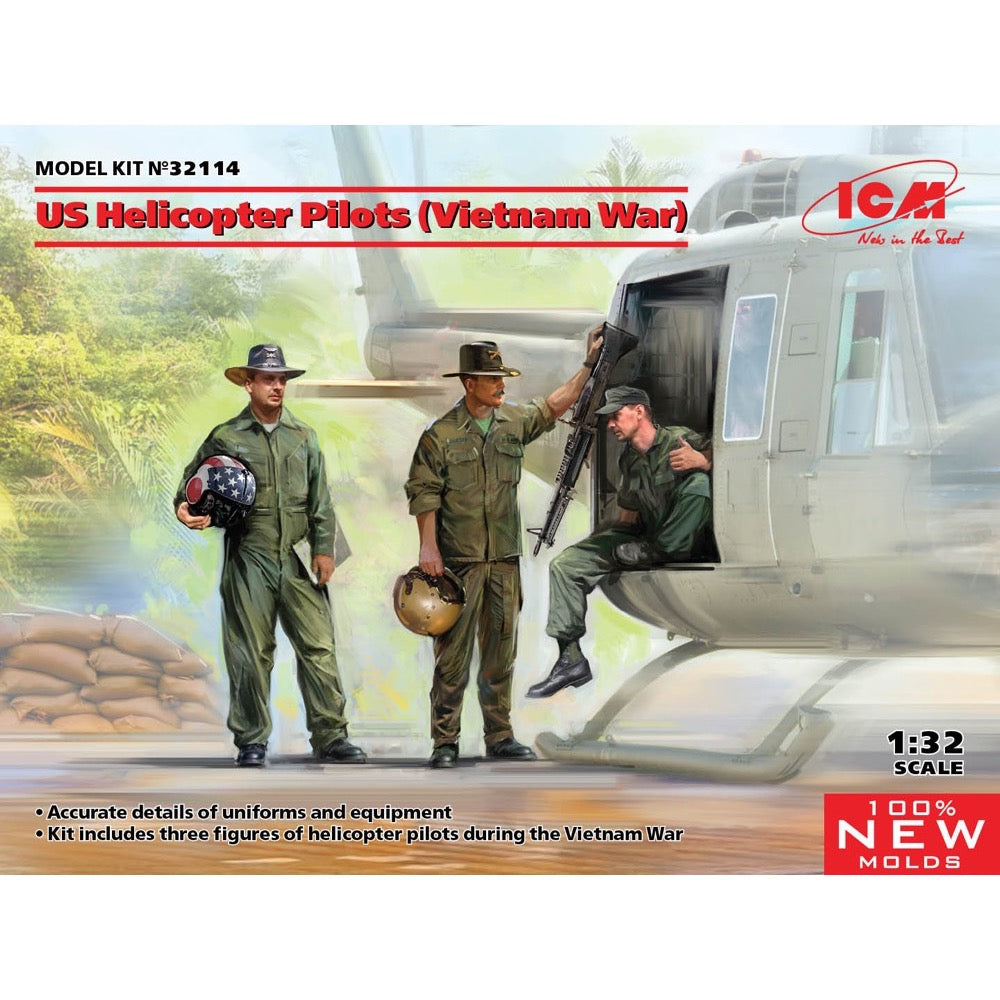 ICM 32114 1/32 US Helicopter Pilots Vietnam War