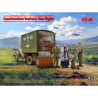 ICM 35585 1/35 Confession before the fight WWII British Army Mobile Chapel & 'You are important to God 4823044411597