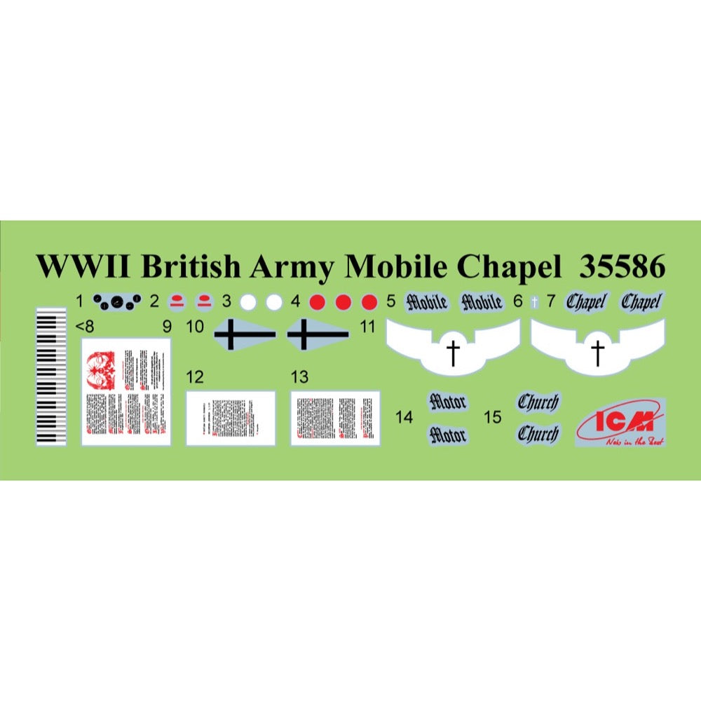 ICM 35585 1/35 Confession before the fight WWII British Army Mobile Chapel & 'You are important to God 4823044411597
