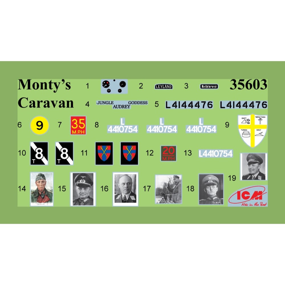 ICM 35604 1/35 Sir Bernard Montgomery's Leyland Retriever Office with Staff 4823044411535