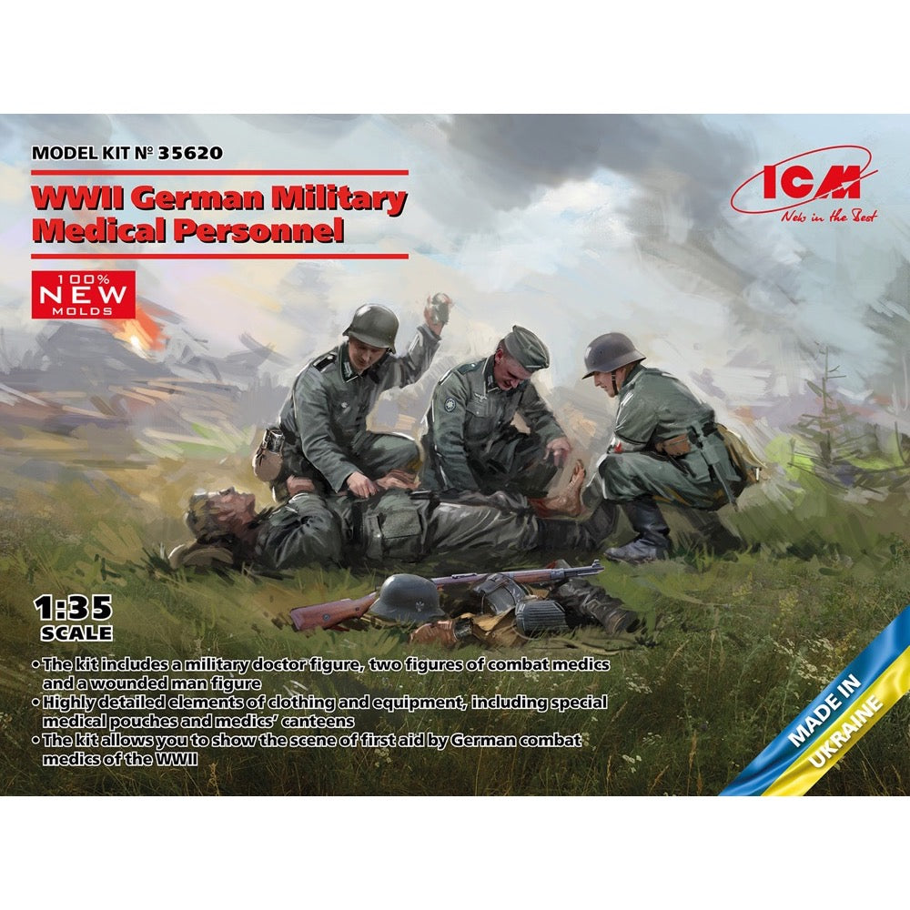 ICM 35620 1/35 WWII German Military Medical Personnel 4823044409778