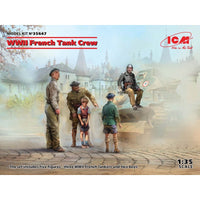 ICM 35647 1/35 WWII French Tank Crew 4 figures Plastic Model Kit