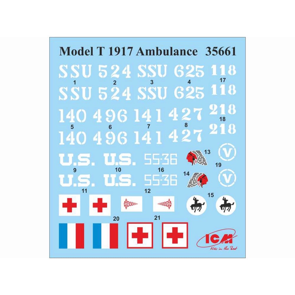 ICM 35661 1/35 Model T 1917 Ambulance WWI American Car 4823044404056