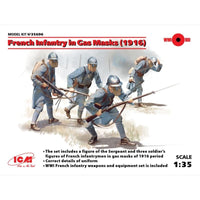 ICM 35696 1/35 French Infantry in Gas Masks (1918) (4 figures)