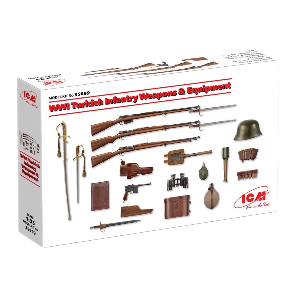 ICM 35699 1/35 WWI Turkish Infantry Weapons & Equipment 4823044404759