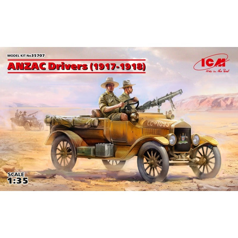 ICM 1/35 ANZAC Drivers 1917-1918 2 figures ICM-35707