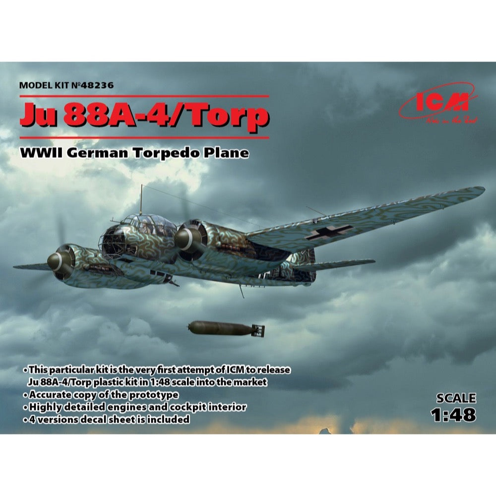 ICM 48236 1/48 Junkers Ju-88A-4 Torp/A-17 WWII German Torpedo Plane