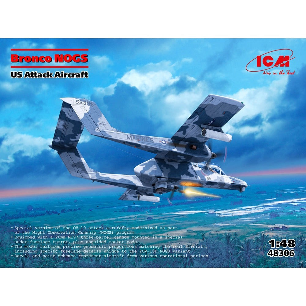 ICM 48306 1/48 Bronco OV-10D NOGS US Attack Aircraft 4823044411368