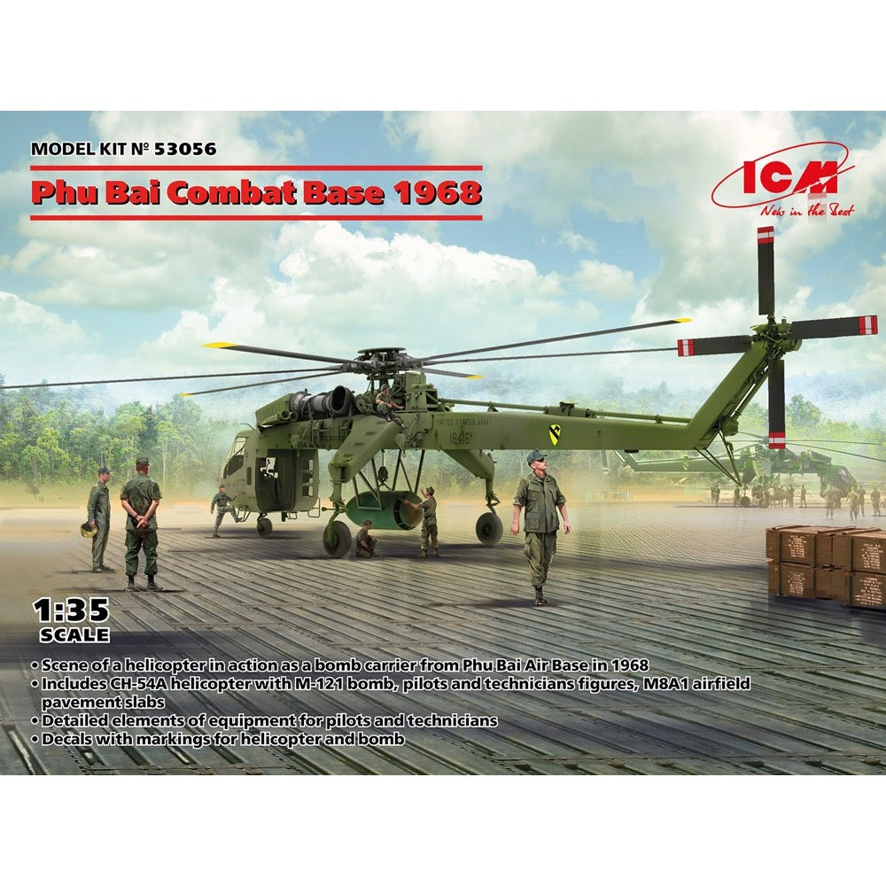 ICM 53056 1/35 Phu Bai Combat Base 1968 Sikorsky CH-54A Tarhe