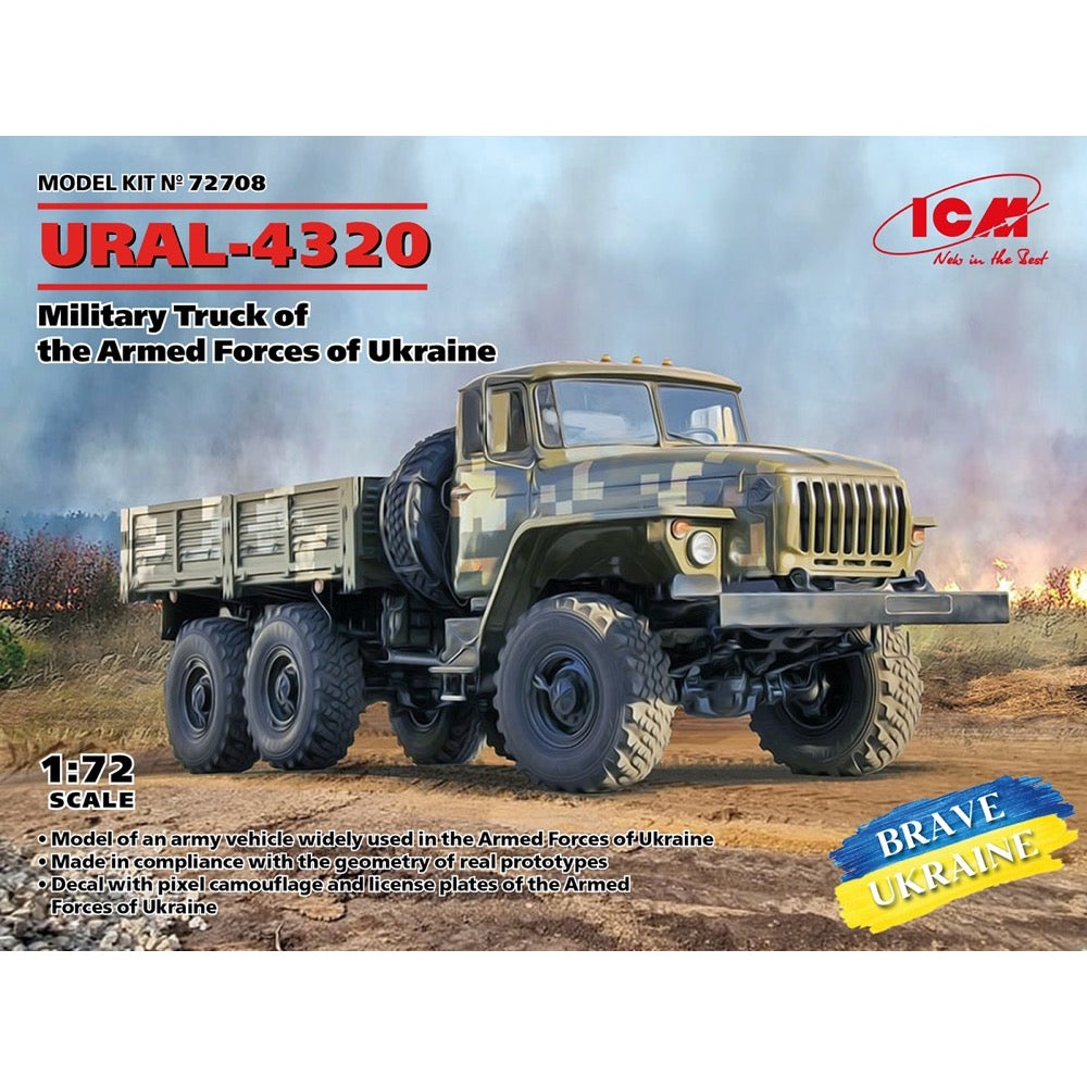ICM 72708 1/72 URAL-4320 Military Truck of the Armed Forces of Ukraine 4823044409396
