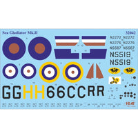 ICM DS32011/32 The Battle of Malta Gloster Sea Gladiator Mk.II, Fiat CR.42 Falco 4823044411634