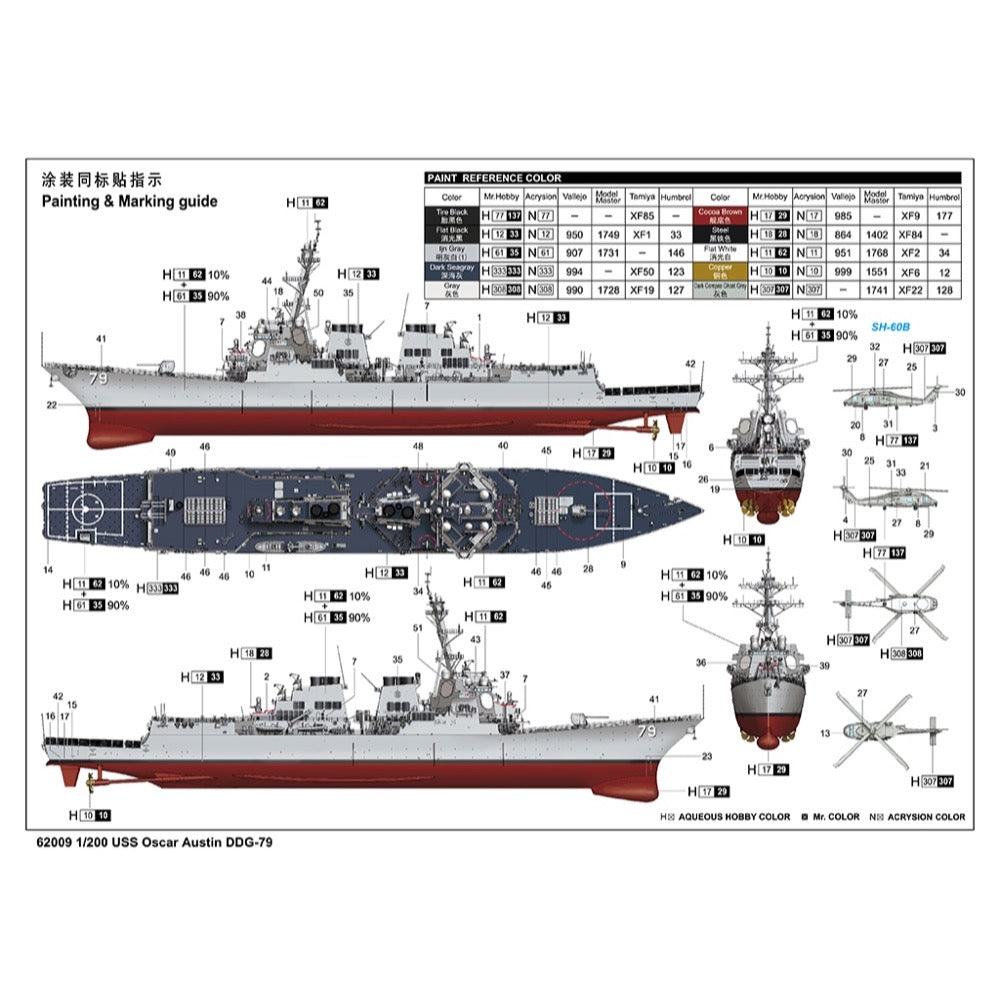 I Love Kit 1/200 USS Oscar Austin DDG-79 Plastic Model Kit