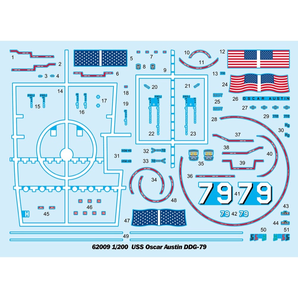 Model Kit Boss Austin I Love Kit 1/200 USS Oscar Austin DDG-79 Plastic Model Kit – Hobbies Online