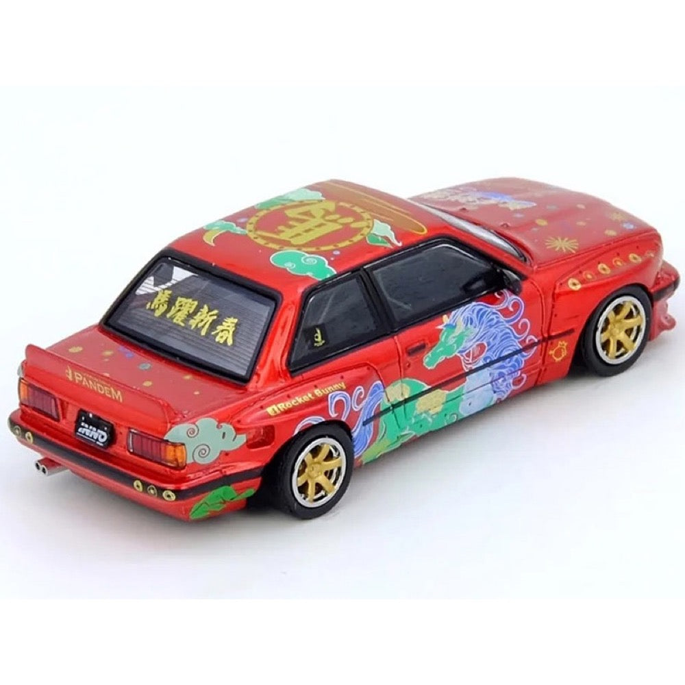 Inno 64-E30P-CNY2026 1/64 E30 Pandem Rocket Bunny Year Of The Horse Chinese New Year 2026 Special Edition