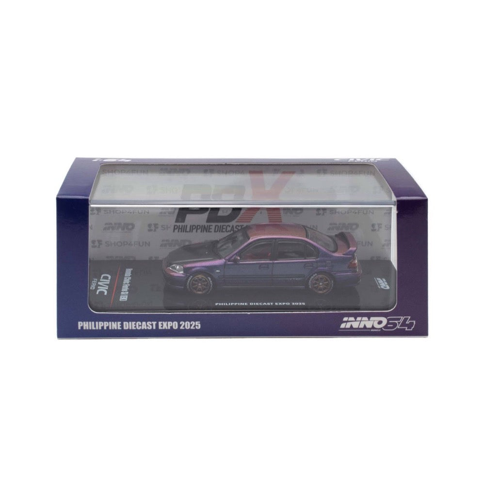 Inno 1/64 Honda Civic Ferio Si EK Midnight Purple Philippine Diecast Expo 2025