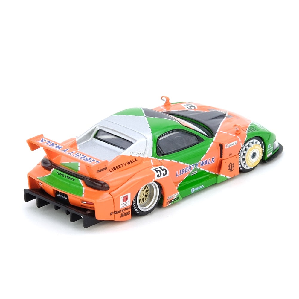 Inno 1/64 LBWK RX-7 FD3S LB-Super Silhouette Orange & Green Malaysia Diecast Expo