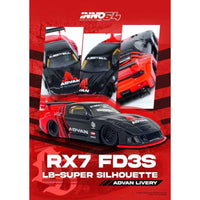 Inno IN64-LBWK-RX7-05 1/64 LBWK Mazda RX7 FD3S LB-Super Silhouette Advan Livery