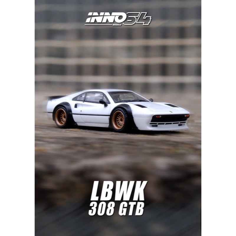 Inno 64-LBWK308-WHI 1/64 LBWK 308 GTB White
