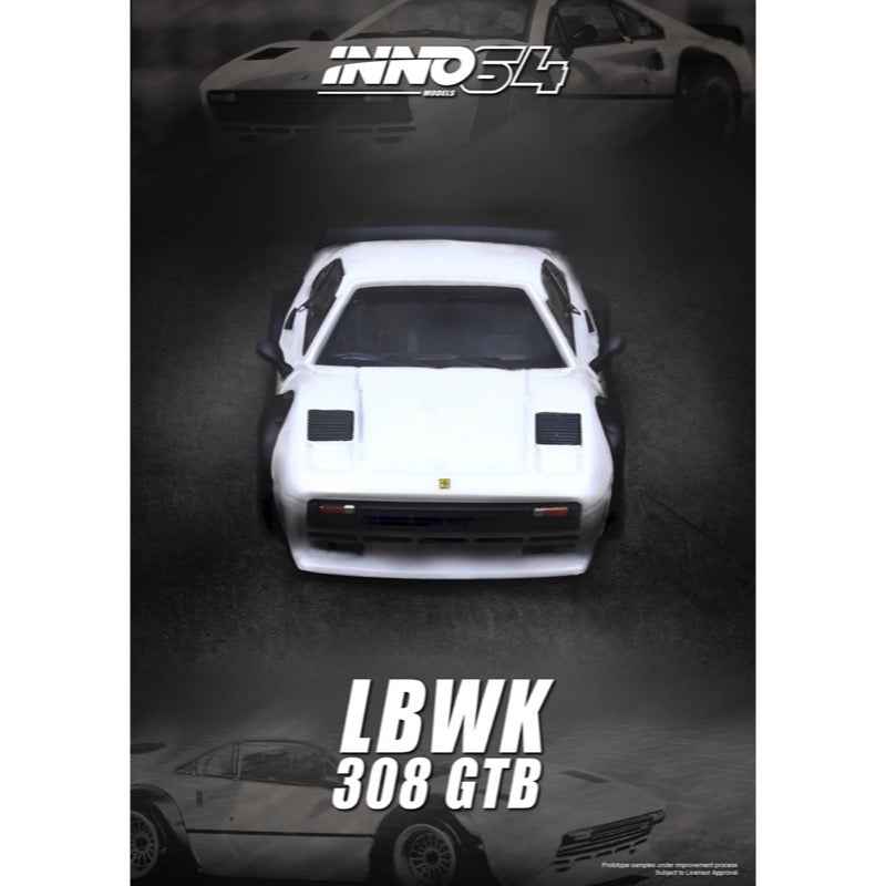 Inno 64-LBWK308-WHI 1/64 LBWK 308 GTB White
