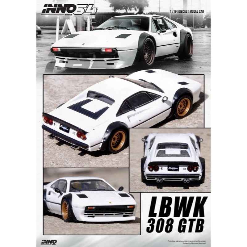Inno 64-LBWK308-WHI 1/64 LBWK 308 GTB White