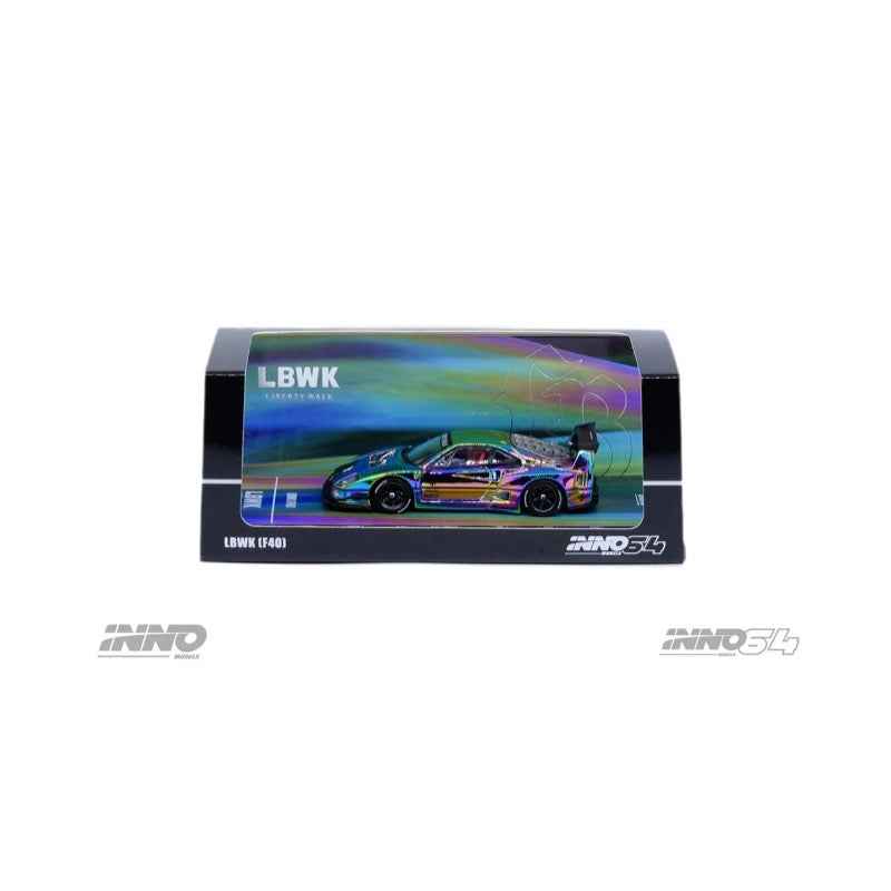 Inno 64-LBWKF40-CHS 1/64 LBWK F40 Chrome Silver