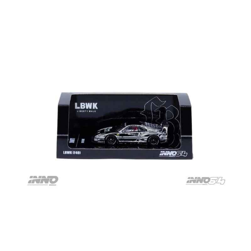 Inno 64-LBWKF40-CHS 1/64 LBWK F40 Chrome Silver