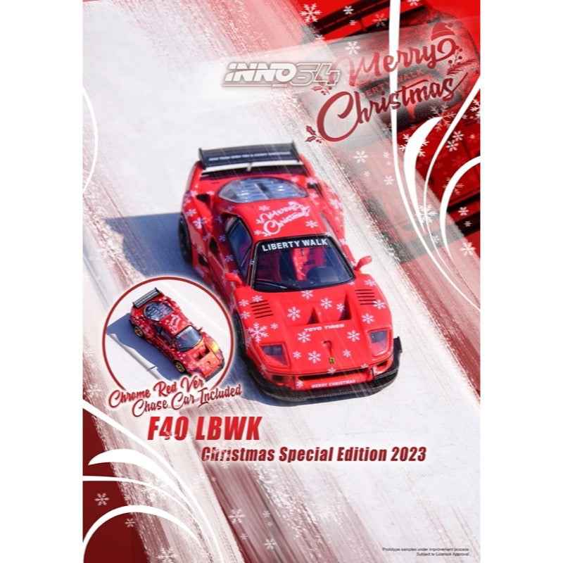 Inno 64-LBWKF40-XMAS23 1/64 LBWK F40 X'Mas 2023 Special Edition