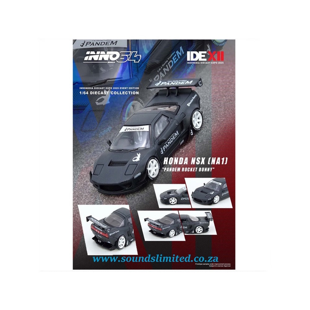 Inno 1/64 NSX NA1 Rocket Bunny Full Carbon Black Chrome Chase Car Indonesia Diecast Expo