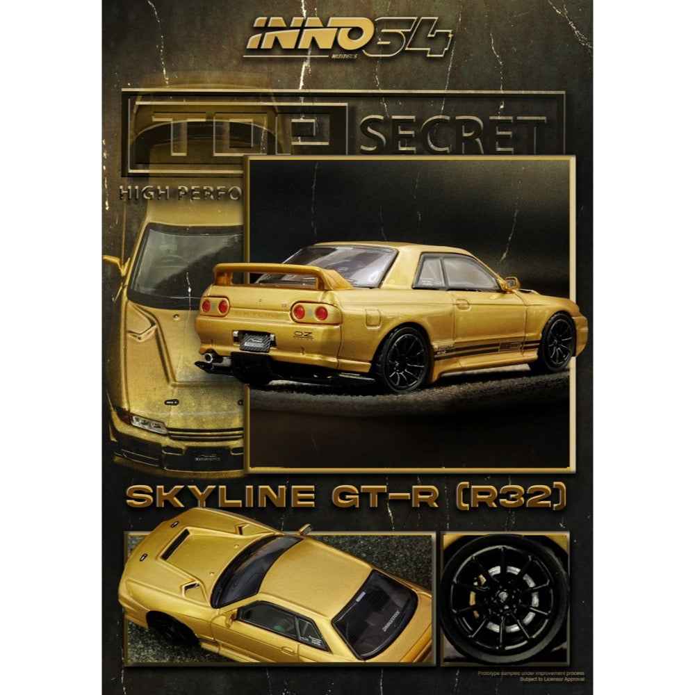 Inno IN64-R32TS-650R 1/64 Top Secret BNR32 GT-R 650R Gold
