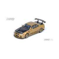 Inno 64-R34TS-GOLD 1/64 Top Secret R34 GT-R Gold