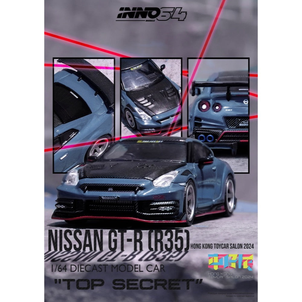 Inno 64-R35TS-HKTS24 1/64 Nissan GT-R (R35) NISMO 2024 Tuned by Top Secret Hong Kong Toy Car Salon Sp