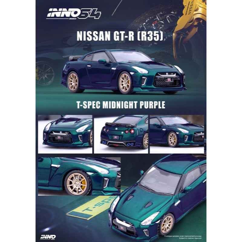Inno 64-R35TS-MP 1/64 Nissan GT-R R35 T-Spec Midnight Purple