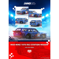 Inno 64-RX3P-D1GP24 1/64 Mad Mike 1976 Mazda RX3 Station Wagon D1GP 2024 Series