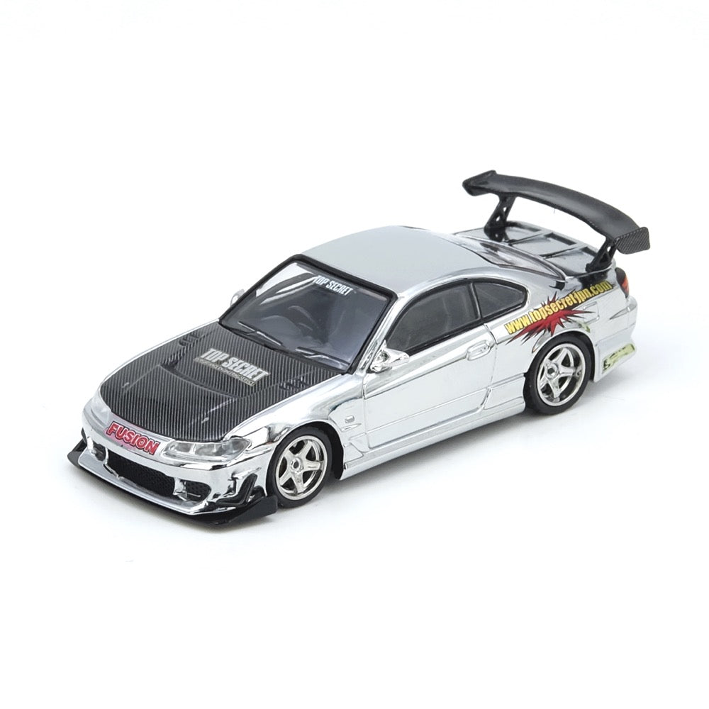 Inno 1/64 Silvia S15 Top Secret Chrome Silver TASKL25