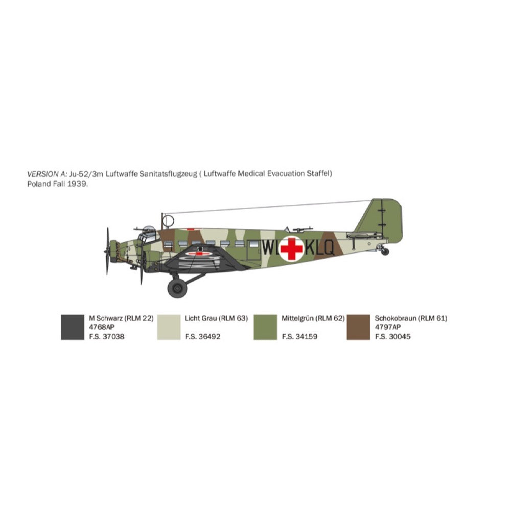 Italeri 0102S 1/72 Junker Ju-52/3m