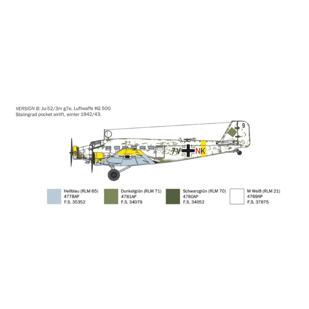 Italeri 0102S 1/72 Junker Ju-52/3m