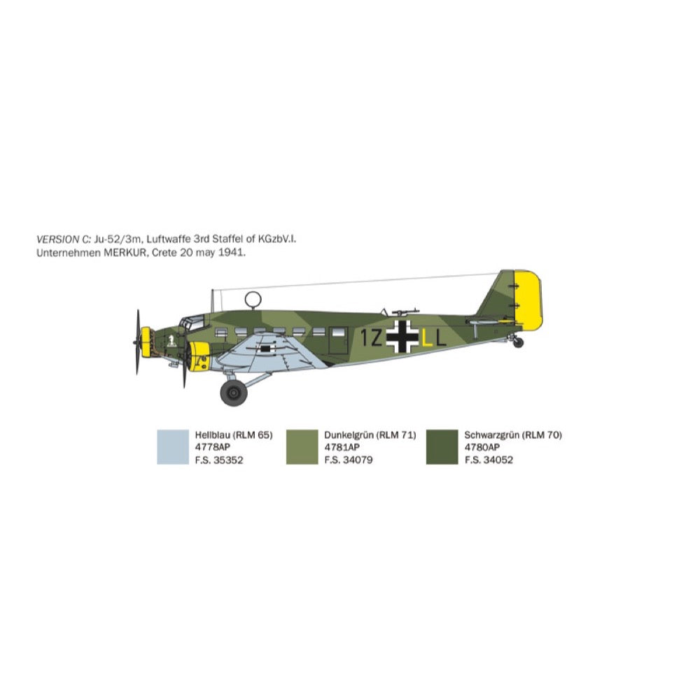 Italeri 0102S 1/72 Junker Ju-52/3m