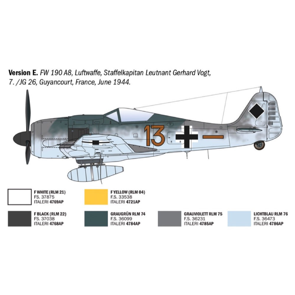 Italeri 1/72 Fw 190 A-8/F Aces Super Decal Sheet