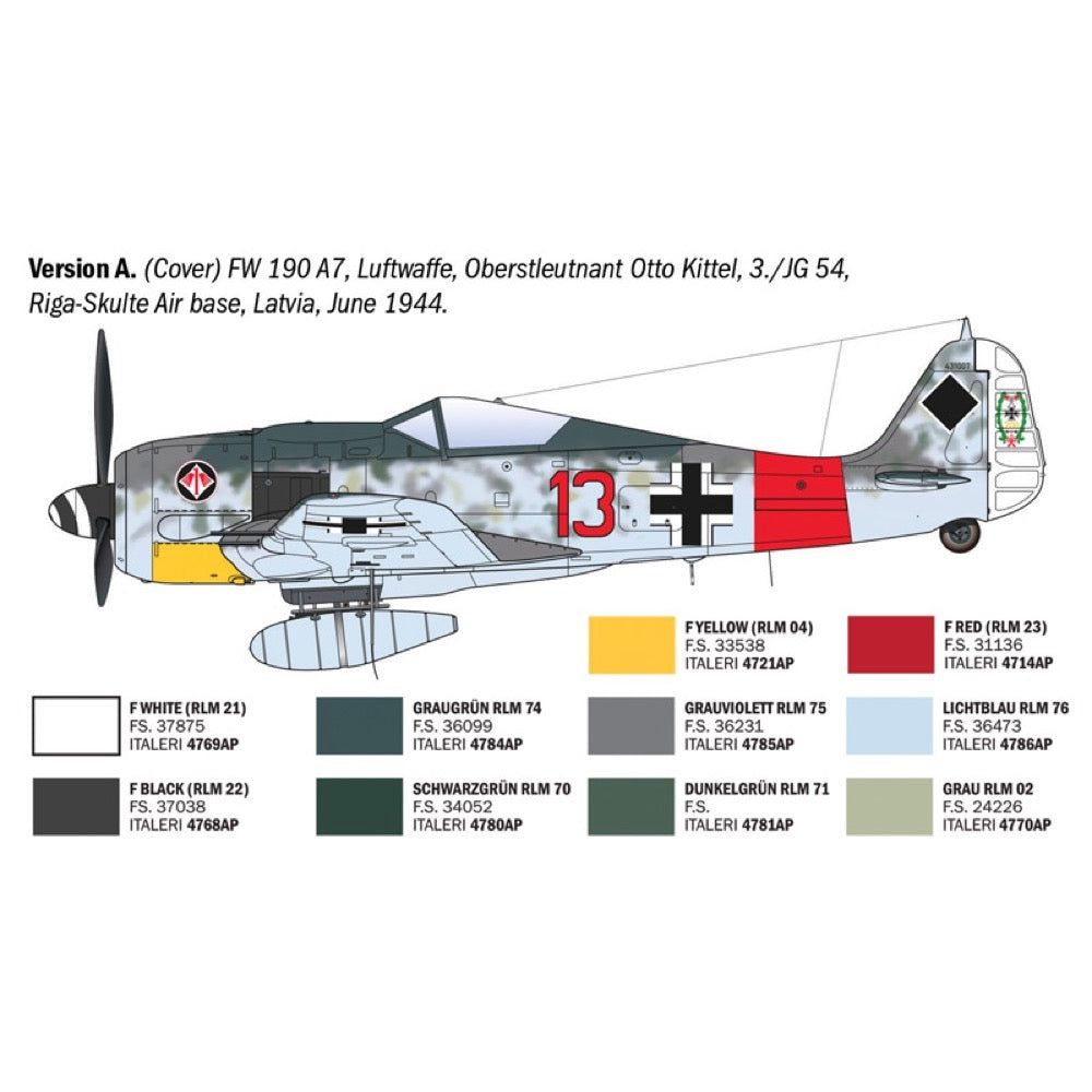 Italeri 1/72 Fw 190 A-8/F Aces Super Decal Sheet