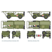 Italeri 0326 1/35 Dday 1/4 Ton 4X4 Ambulance Jeep WWII