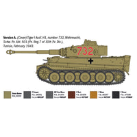 Italeri 1/35 Pz. Kpfw. VI Tiger I Ausf. E (Tp) Early Production Rubber Tracks Link And Length Tracks
